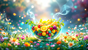Vibrant Healthy Eating: A Delight, healthy eating, fruit, bowl, flower, nature HD wallpaper