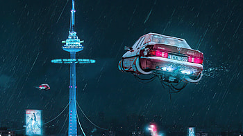 Cyber Vilnius Home Town To Future, scifi, artist, artwork, digital-art HD wallpaper