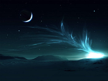 Ethereality, night, monn HD wallpaper