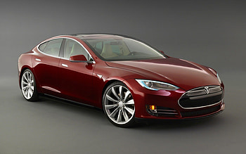 Red Tesla Model S, Car, Red Car, Sedan, Automobile, Tesla, Tesla Model S, Eco-friendly Car, Electric Car, Tesla Motors HD wallpaper