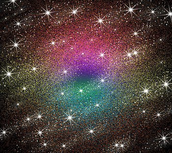 Sparkles, space, colours, make believe HD wallpaper