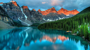 Moraine Lake Lake Louise, Valley of the Ten Peaks HD wallpaper