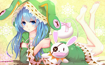 Date a live, blueeyes, bluehair, yoshino HD wallpaper