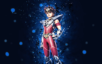 Pegasus Seiya, blue neon lights, protagonist, Saint Seiya, manga, Seiya, Pegasasu no Seiya, Pegasus Seiya Saint Seiya HD wallpaper
