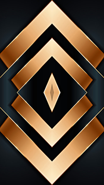 gold arrow, 3d, new, symbol, art, diamond, android, black, pattern HD phone wallpaper