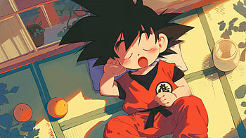 Dreaming Saiyan - Goku Asleep, Dragon Ball, Goku, sleeping, kid goku HD wallpaper