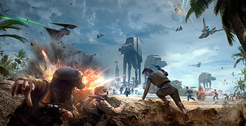 At At Walker, Video Game, Star Wars Battlefront (2015), Jyn Erso, Nien Nunb, Star Wars HD wallpaper