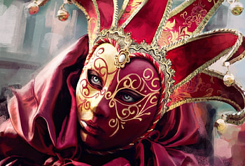 Venice Mask, colorful, mask, 2d, portrait, festival HD wallpaper
