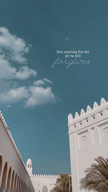 Islamic quotes, cloud, sky, mosque HD phone wallpaper