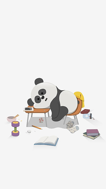 Cute-Sleepy-Panda-Cute-Animal--Tap-to- HD phone wallpaper