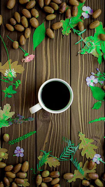 Tea time bliss, Nut-infused aroma, Beverage delight, Sensory pleasure HD phone wallpaper