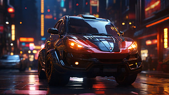 Shiny Car, Japan, neon, street, night, car HD wallpaper