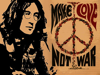 Peace, John Lennon, absract, not war, john lennon, peace, make love HD wallpaper