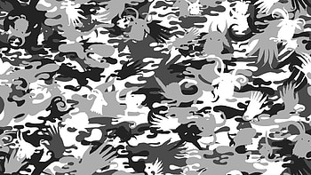 War Black And White Urban Camouflage Seamless Vector Pattern . HD wallpaper