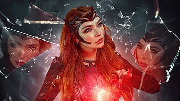 The Scarlet Witch Cosplay , scarlet-witch, wanda-vision, superheroes, cosplay, artist, artwork, digital-art HD wallpaper