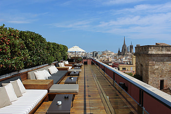 Barcelona, Rooftop HD wallpaper