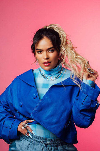 Karol G lockscreen, , Stylish visuals, Musical talent HD phone wallpaper