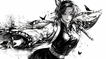 Shinobu Kochou from Demon Slayer: Kimetsu no Yaiba, Anime, Demon Slayer: Kimetsu no Yaiba, Shinobu Kochou HD wallpaper