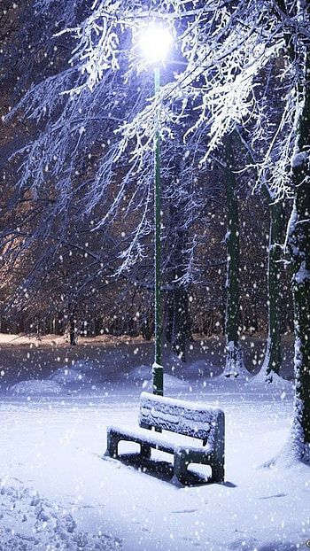 Romantic, snowy HD phone wallpaper