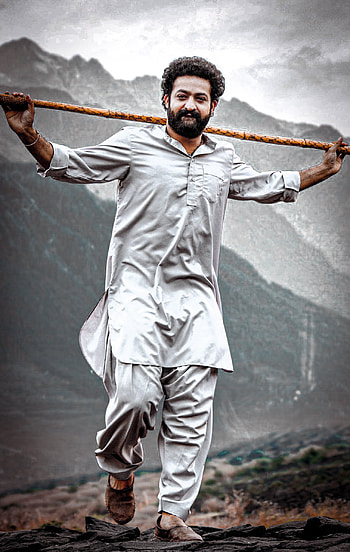 Jr ntr, cloud, people_in_nature, rrr HD phone wallpaper