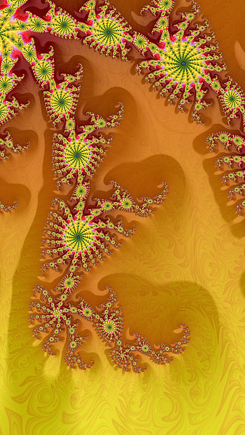 Fractal Art Trippy Psychedelic Background for Smart, yellow, orange (Color), colors, psychedelic, trippy, Abstract, fractal HD phone wallpaper