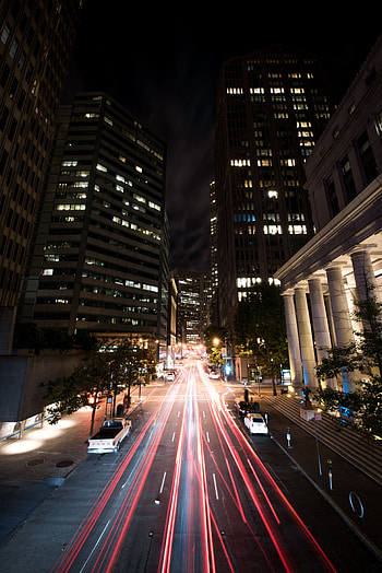 Cities, City, Shine, Light, Road, Traffic, Movement, Street HD phone wallpaper