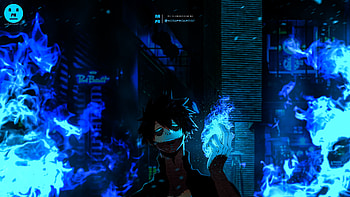 Dabi, electric blue, midoriya, deku, bakugou, katsuki, league, izuku, shoto, plus ultra, todoroki, villian, blue, allmight, fire, my hero academia HD wallpaper