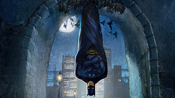 Hanging Batman, batman, superheroes, artist, artwork, digital-art, artstation HD wallpaper