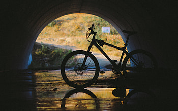 Water, Reflection, Dark, Tunnel, Bicycle, Underground HD wallpaper