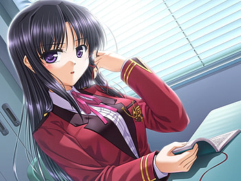 Kiriha Kuze, uniform, girl, purple hair, fortune arterial HD wallpaper