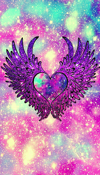 Wings, Hearts HD phone wallpaper