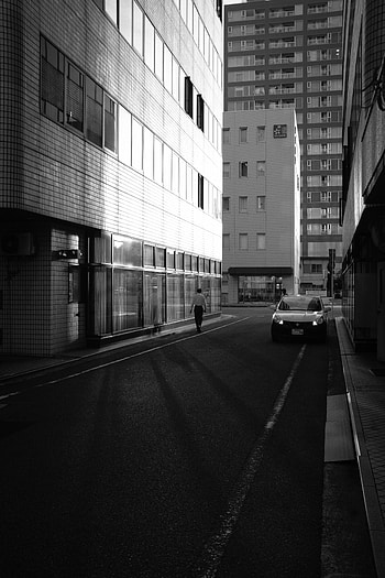 Cities, City, Building, Bw, Chb, Human, Person, Street HD phone wallpaper
