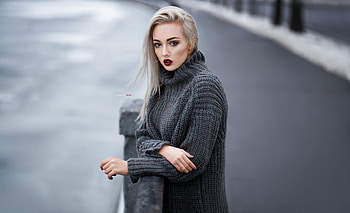 Beautiful Girl Hair In Face Outdoors, girls, model, hairs HD wallpaper