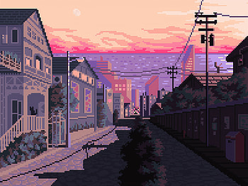 Late Afternoon Pixel Art, pixel, art, 8-bit, artist, artwork, digital-art, deviantart HD wallpaper