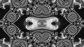 Trippy Psychedelic Fractal, trippy, psychedelic, aesthetic, white, black, Abstract, fractal, abstract black HD wallpaper