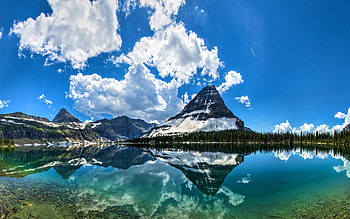 Hidden Lake, R, Glacier National Park, summer, american landmarks, mountains, beautiful nature, America, USA HD wallpaper