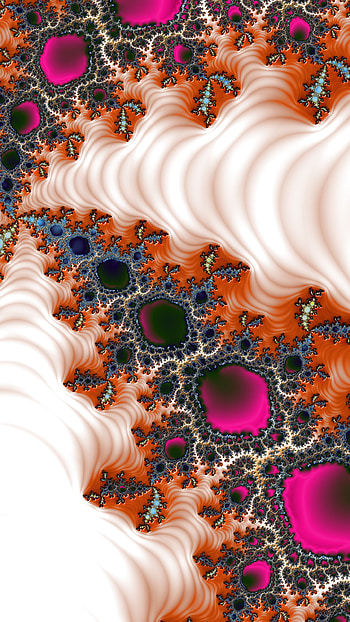 Vertical Fractal Background for Smart, white, orange (Color), pattern, psychedelic, trippy, Abstract, fractal HD phone wallpaper