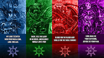 General video games warrior Warhammer 40,000 Chaos factions HD wallpaper