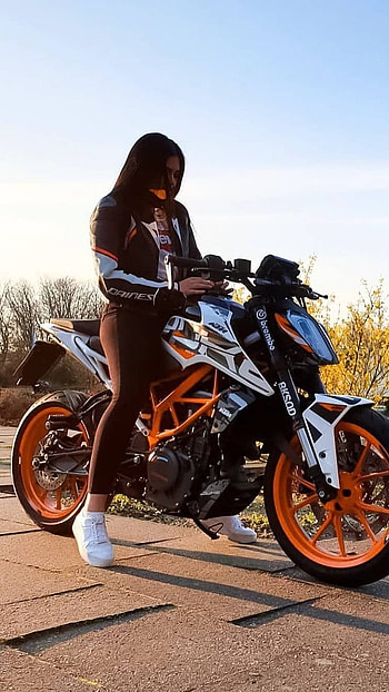 Ktm, BIKER GIRL, biker, girl HD phone wallpaper