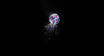 Jellyfish Minimalist , jellyfish, minimalism, minimalist, artist, artwork, digital-art HD wallpaper