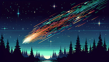 Stunning Meteor Shower: Ultra, meteor, space, comet, Night Sky, Stars HD wallpaper