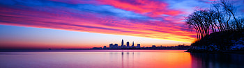 sunset, Panoramic beauty, Dual monitor , Landscape splendor HD wallpaper