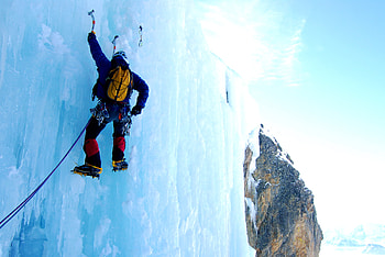 Ice climbers' , Inspiring climbers' , Ice climbing community, Frosty vertical challenges HD wallpaper