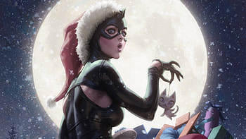 Cute Catwoman , catwoman, superheroes, digital-art, artwork HD wallpaper