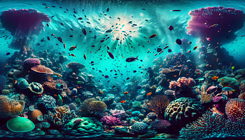 Vibrant Coral Reef Ultra, coral reef, underwater, marine life, ocean HD wallpaper