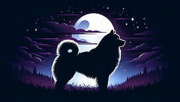 Majestic Malamute Moonlit Night, malamute, wolf, moon, silhouette, night HD wallpaper