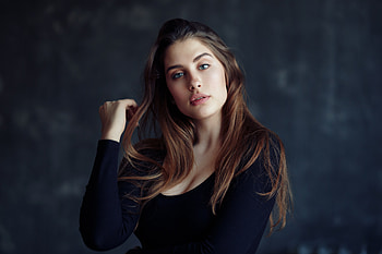 Hot and brunette, girl model, beautiful HD wallpaper