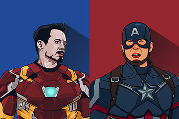 Iron Man And Captain America Artwork , iron-man, captain-america, artwork, superheroes HD wallpaper