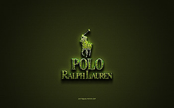Polo Ralph Lauren logo, green creative logo, floral art logo, Polo Ralph Lauren emblem, green carbon fiber texture, Polo Ralph Lauren, creative art HD wallpaper