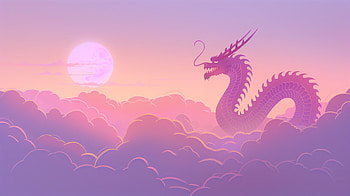 Minimalist Dragon - Mystical Sunrise Background, dragon, minimalist HD wallpaper
